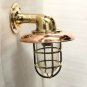 NAUTICAL NEW BRASS WALL PASSAGEWAY SHIP BULKHEAD LIGHT & COPPER SHADE LOT 10