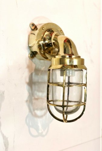 ANTIQUE STYLE WALL DECOR BRASS METAL BULKHEAD SWAN LIGHT - JUNCTION BOX LOT OF 2