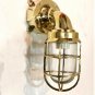 ANTIQUE STYLE WALL DECOR BRASS METAL BULKHEAD SWAN LIGHT - JUNCTION BOX LOT OF 2