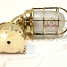 NEW RETRO STYLE BRASS WALL MOUNT LAMP FIXTURE - WHITE GLASS/JUNCTION BOX LOT 2