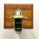 New Nautical Antique Brass Wall Sconce Ship Light Fixture - Green Glass Lot of 5