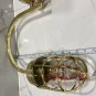 Antique Nautical Victorian Brass Wall Sconce Light Fixture with Shade Cap Lot 2
