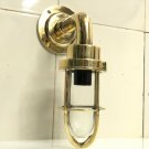 ANTIQUE MARINE NEW SOLID BRASS SWAN NECK ALLEY WALL LIGHT - SMALL LOT OF 5