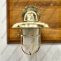 Brass Metal Retro Style Wall Sconce Swan Light with Shade & White Glass Lot of 5