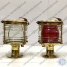 Salvaged Authentic Ship Antique Table/Desk Mount Electric Lanterne - A Set of 2