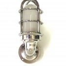 Industrial Aluminium Swan Neck Ship Indoor/Outdoor Wall Light White Globe Lot 5