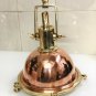 VINTAGE STYLE MARINE SMOOTH COPPER & BRASS PENDANT/CEILING/MOUNT LIGHT LOT OF 2