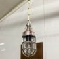 ANTIQUE REPLICA ALUMINUM METAL PENDANT/CEILING LIGHT WITH BRASS CHAIN LOT OF 10