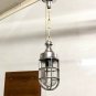 NAUTICAL MARINE ALUMINUM PENDANT/CEILING LIGHT WITH BRASS CHAIN LOT OF 5