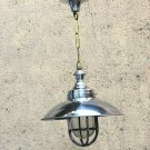 Nautical New Aluminum Hanging Cargo Light with Shade and Brass Chain Lot 10