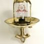NAUTICAL SCONCE MARINE SHIP HANGING CARGO PENDANT LIGHT WITH BRASS SHADE LOT 10