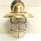 MARITIME THEME BRASS EXTERIOR WALL DECOR BULKHEAD LIGHT WITH RAIN CAP LOT OF 10
