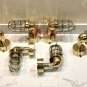 MARINE NEW SOLID BRASS SWAN PASSAGEWAY BULKHEAD LIGHT JUNCTION BOX LOT 10