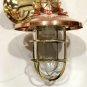 Antique-Style Brass Wall Mount Lights – Bulkhead Marine Set with Copper Shades (10-Pack)