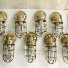 NAUTICAL SHIP MARINE NEW SOLID BRASS SWAN PASSAGEWAY BULKHEAD WALL LIGHT LOT 10