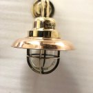 Original Antique Brass Swan Ship Wiska Wall Sconce Light With Shade Cap