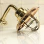 Original Antique Brass Swan Ship Wiska Wall Sconce Light With Shade Cap