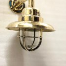 Antique old Brass Original Swan Ship Passageway Wall Wiska Light With Shade Cap