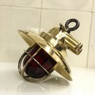 Original Home/Office Hanging ceiling Pendant Light with Deflector Cover & Red Glass