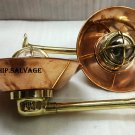 Old Nautical Antique Brass Passageway Ship Wiska Wall Light With Copper Cover 2 Pieces