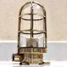 Authentic Reclaimed Nautical Antique Old Ship Brass Original Wall Mount Bulkhead Light