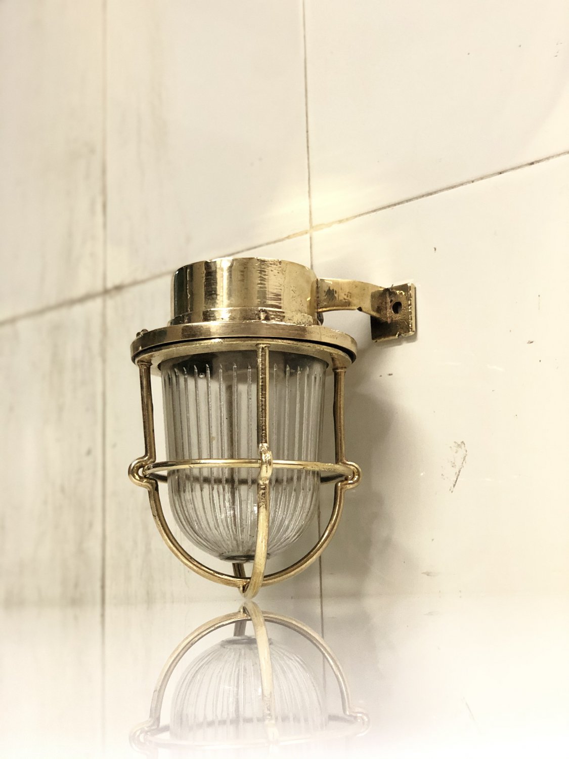 Old Antique Ship Salvaged Nautical Wall Art Deco Light