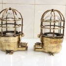 Authentic Nautical Antique Old Ship Brass Original Wall Mount Marine Light