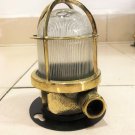Reclaimed Maritime Antique Old Ship Brass Original Wall Mount Bulkhead Light