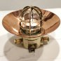 Nautical Antique Old Ship Original Mount Bulkhead Light with Shade Cap