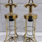 nautical new marine brass ship cargo hanging passageway light 2 piece in nice condition