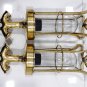 nautical new marine brass ship cargo hanging passageway light 2 piece in nice condition