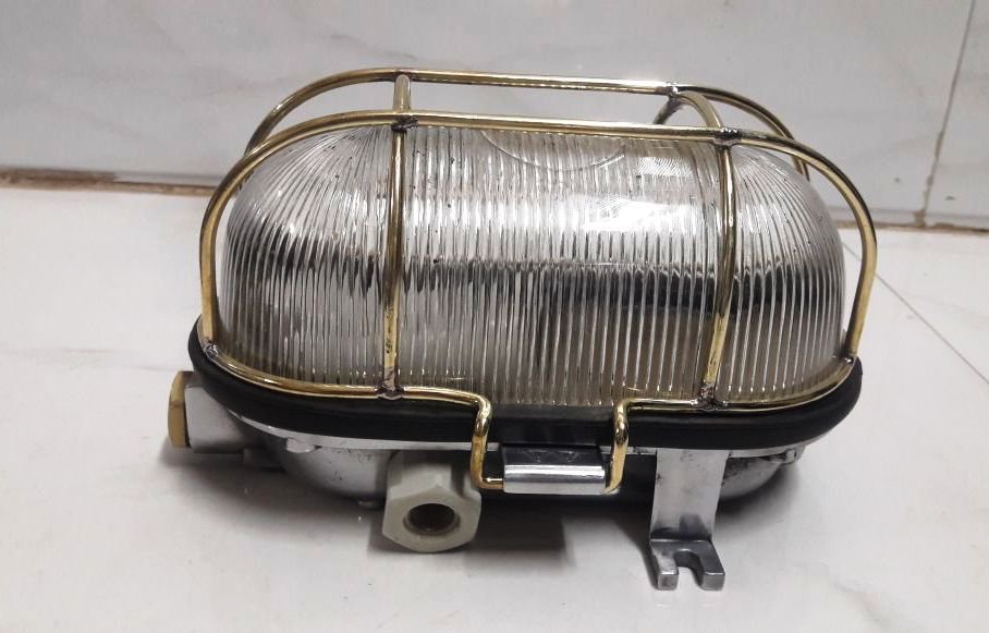 New Aluminium & Brass Original Ship Nautical Antique Wall Passageway Oval Light