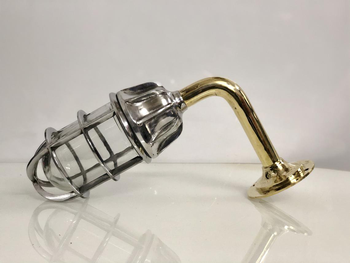 Reclaimed Ship Cast Brass Industrial Desk Lamp Student Bankers Piano Lamp Base