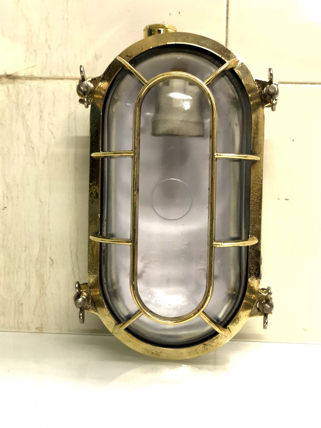 Brass Nautical Maritime Antique Wall Marine New Passageway Oval Corridor/Patio Light