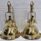 Nautical New Marine Brass Hanging Small Wiska Light with Hook 2 Pieces
