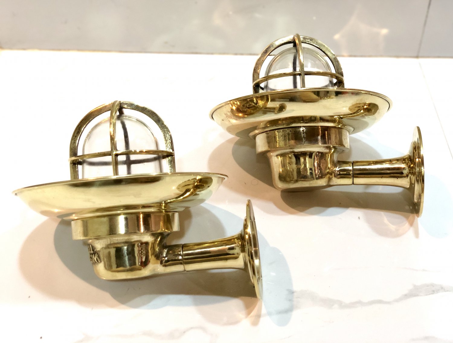 Original Nautical Swan Ship Wall Sconce Wiska Light With Cover2 Pieces