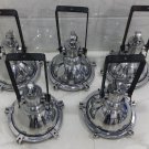 Vintage Style Nautical New Marine Aluminum Ship Hanging Cargo Spot Light In Nice Condition 5 Pieces