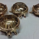 New Nautical Marine Small Round Cast Brass Ceiling light Antique Polish 4 Pieces