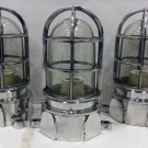 Vintage Style New Solid Cast Aluminum Passageway Bulkhead Ship Mount Blast Proof Light 3 Pieces