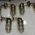Nautical Ship Marine New Solid Brass Wall Swan Passageway Bulkhead Light 6 pcs