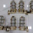 Nautical Ship Marine New Solid Brass Wall Swan Passageway Bulkhead Light 6 Piece