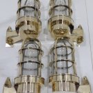 Nautical Ship Marine New Solid Brass Wall Swan Passageway Bulkhead Light 4 Piece