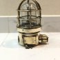Old Nautical Antique Ship Brass Original Post Mounted Bulkhead Light 4 Pieces