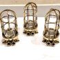 Authentic Nautical Antique Old Ship Brass Wall Mount Marine Light 3 Pieces