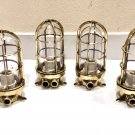 Authentic Nautical Antique Old Ship Brass Wall Mount Marine Light 4 Pieces
