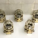 Original Reclaimed Nautical Antique Old Ship Wall Mount Marine Light 5 Pieces