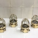 Original Reclaimed Nautical Antique Old Ship Wall Mount Marine Light 4 Pieces