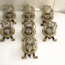Old Antique Brass Nautical Passageway Ship Wall Decoration Light 7 Pieces