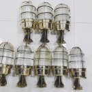 Marine Antique Old Ship Brass Original Wall Sconce Bulkhead Mount Light 8 Pieces