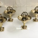 Reclaimed Nautical Antique Old Wiska Ship Brass Original Bulkhead Lamp/Light 4 Pieces